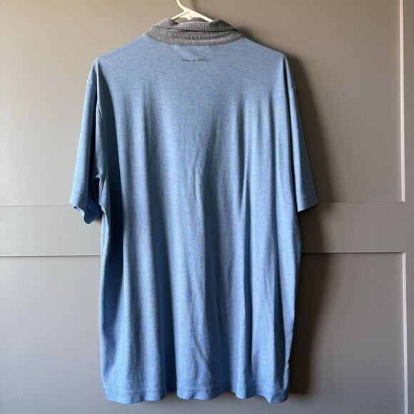 Travis Mathew Polo Shirt Mens XL Blue Gray Short Sleeve Golf Outdoor Performance - Picture 2 of 13